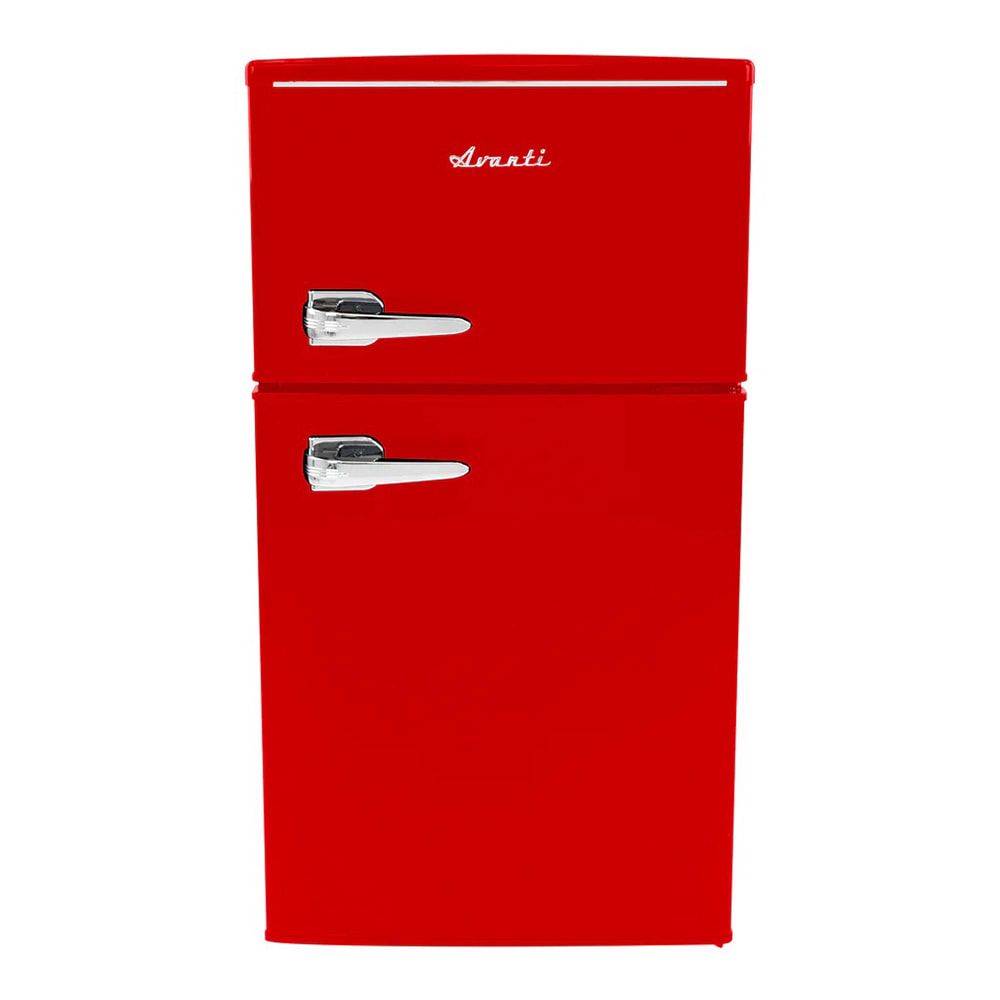 161-RMRT30X5RIS 3.3 cu ft Retro Series Compact Home Refrigerator/Freezer w/ Solid Doors - Red, 12...