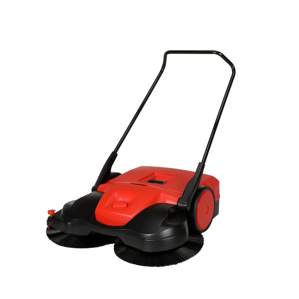 856-BG497 38" Push-Power Deluxe Sweeper w/ (3) Brushes, Orange