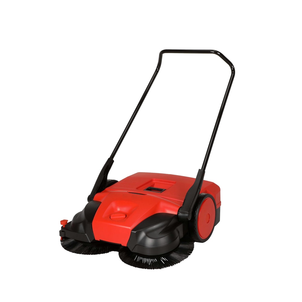 856-BG477 31" Push-Power Deluxe Sweeper w/ (3) Brushes, Orange