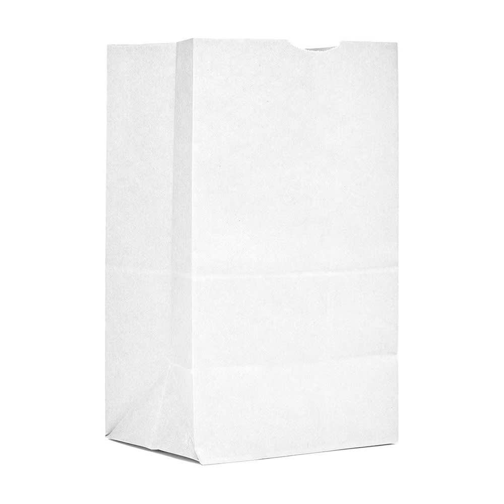 627-459114 Grocery Bag - 9 3/4" x 5", Paper, White