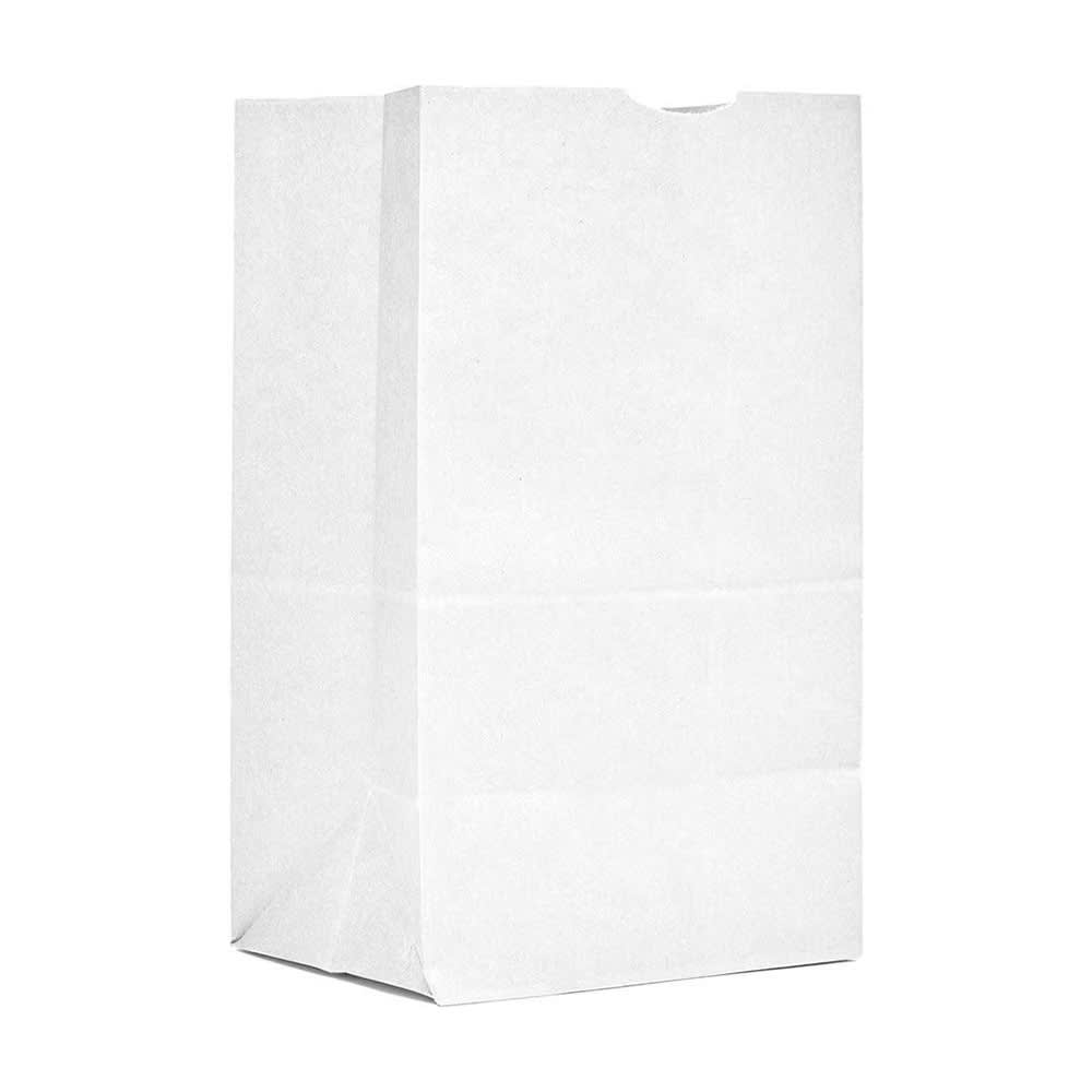 627-459123 Grocery Bag - 13 2/5" x 6 3/10", Paper, White