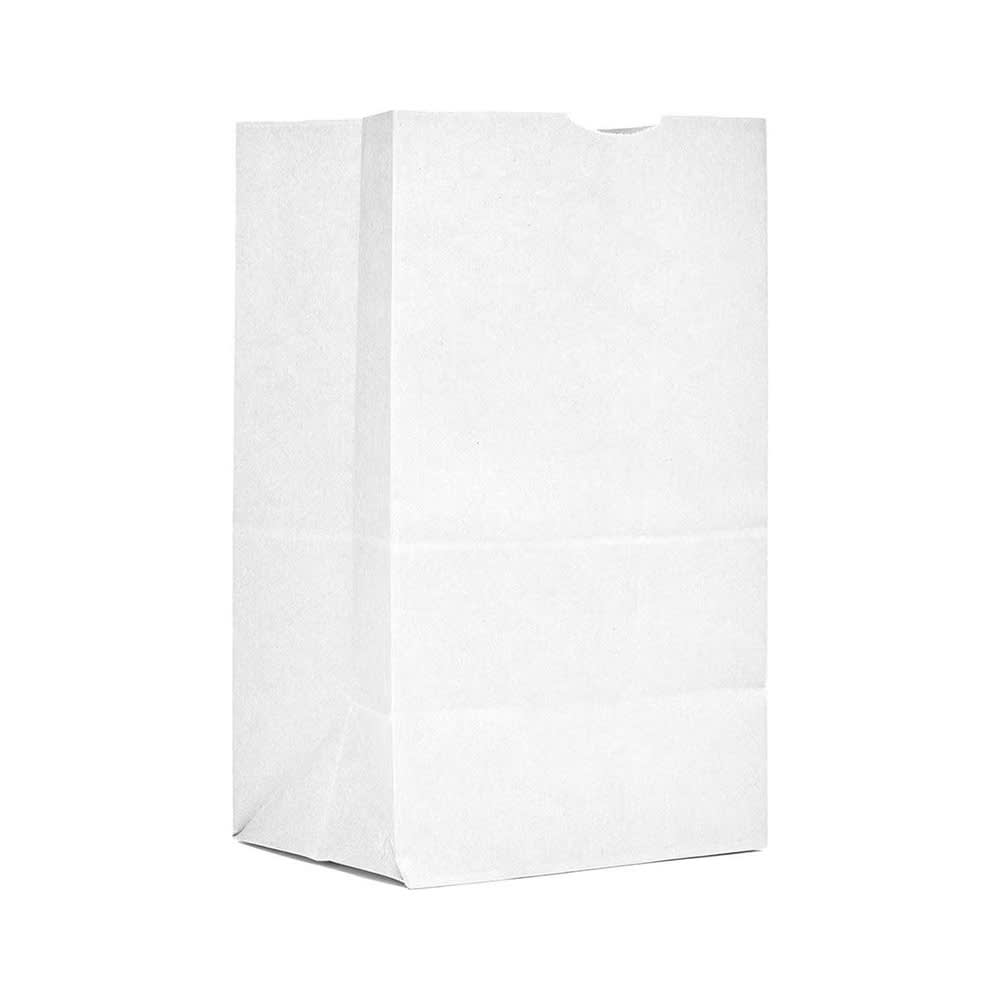 627-462402 Grocery Bag - 8" x 4 2/5", Paper, White