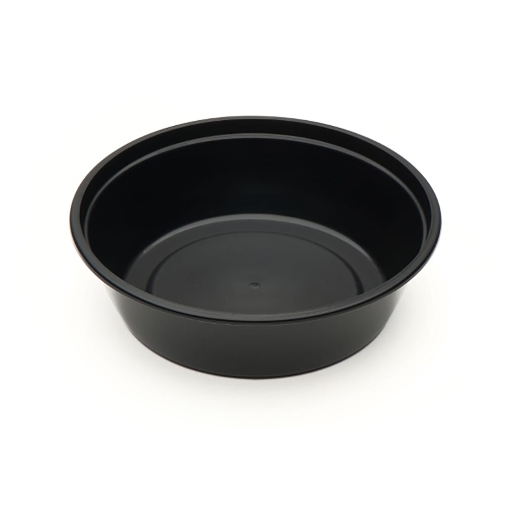 783-650797 24 oz Round Container - Plastic, Black