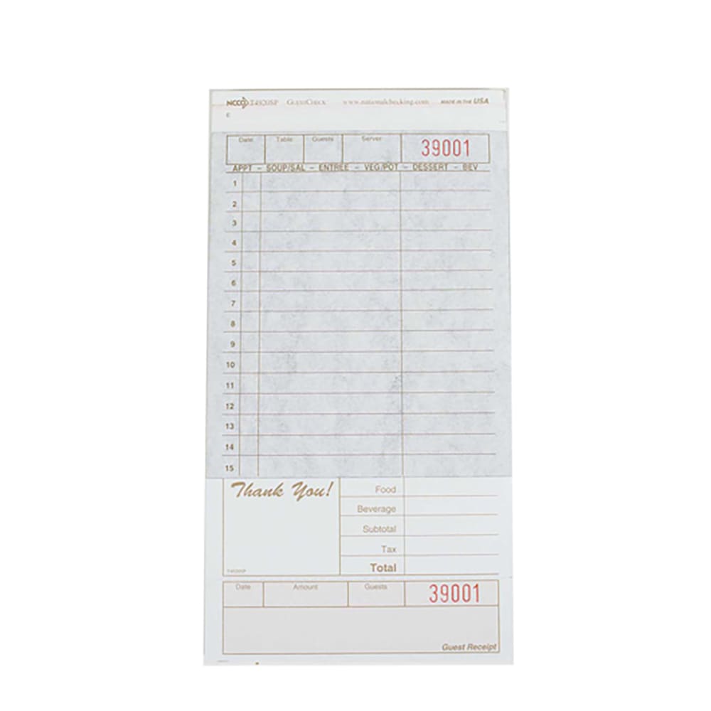 790-369419 Guest Check - (2) Parts Booked, (15) Lines