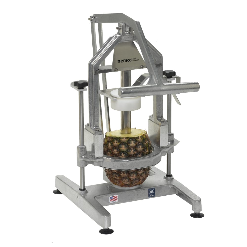 128-557751 Pineapple Corer Peeler w/ 4" Replaceable Blades, Locking Mechanism & Suction...