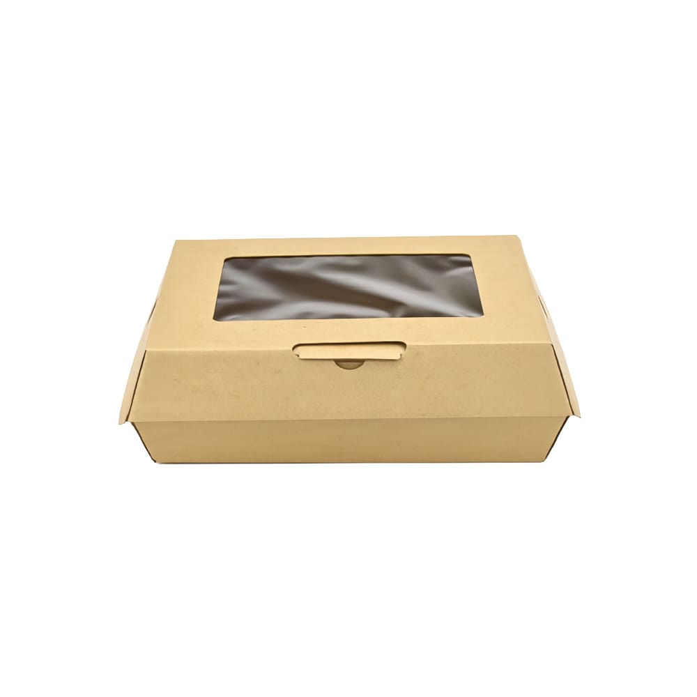 909-RFTGWM #ReadyFresh® To Go Container w/ Window - 7 3/8" x 6 3/8" x 2 13/16", Kr...