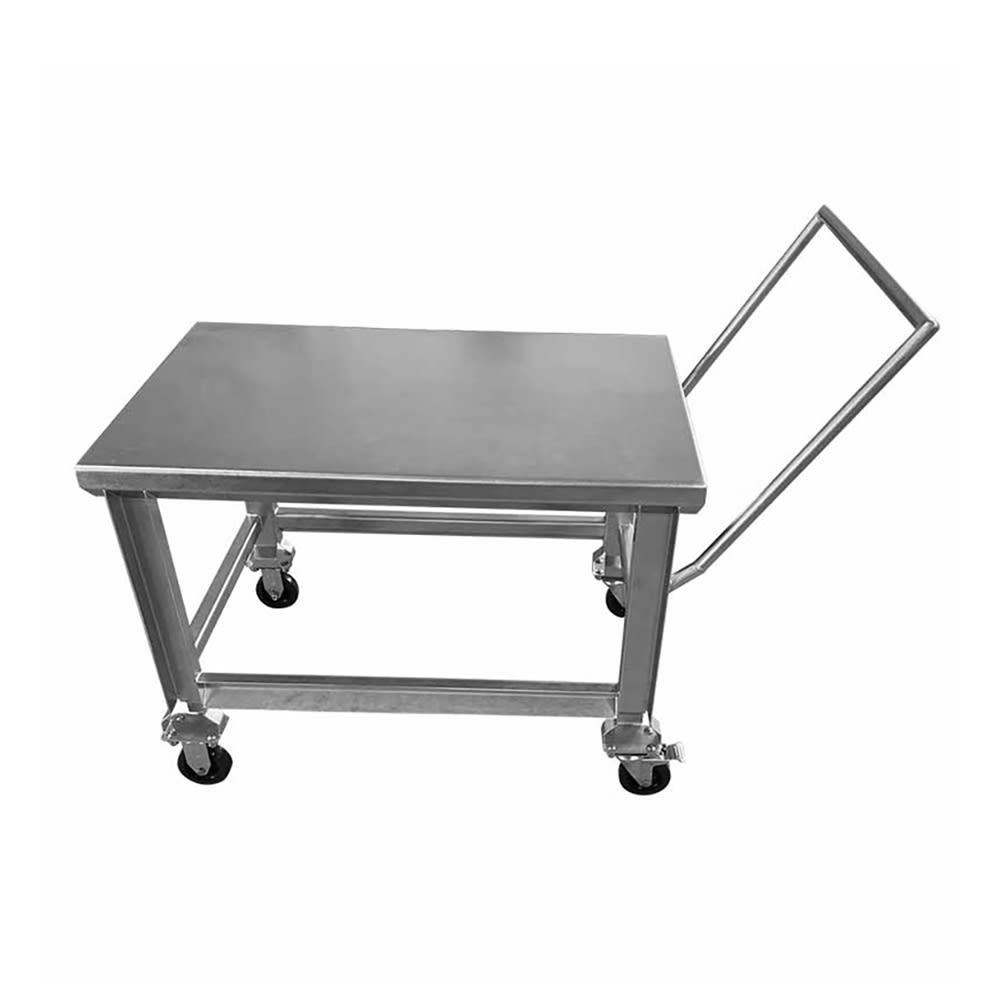 335-SSL1001152 1 Level Stainless Steel Utility Cart, Flat Ledges