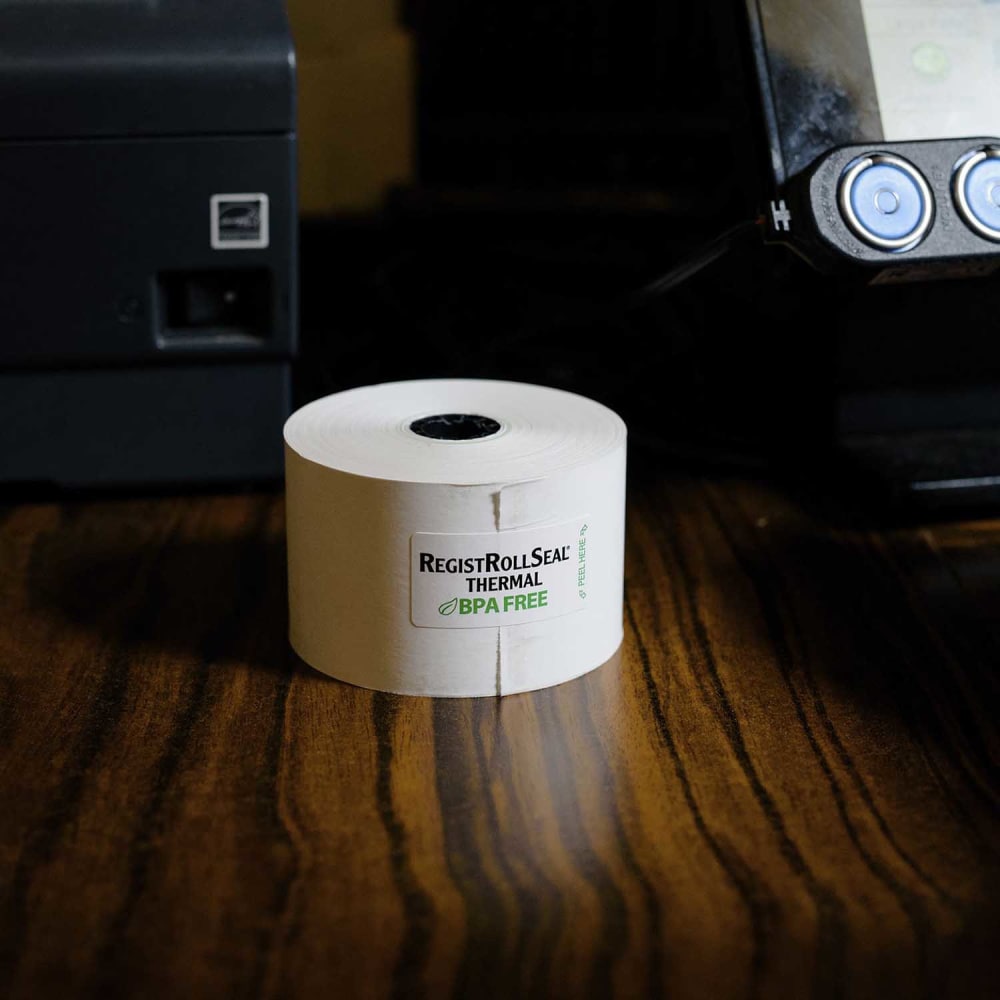 790-472080 Thermal Register Roll - 1" x 230', White
