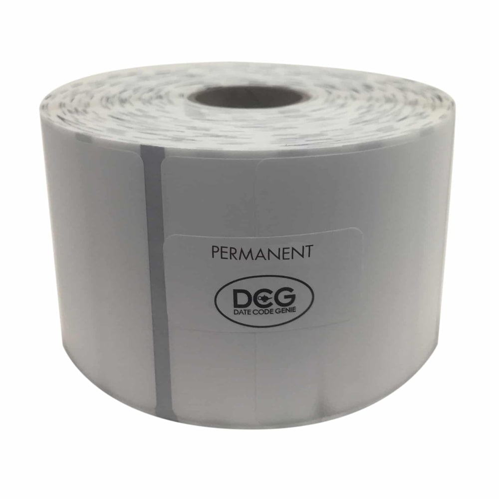 790-625392 Datecode Genie® Rectangular Permanent Food Storage Label - 2" x 6", White