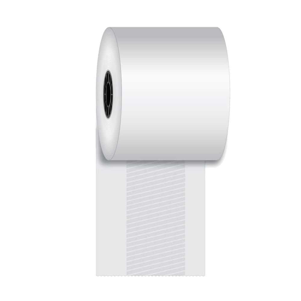 790-743416 Thermal Register Roll w/ Adhesive - 3 1/8" x 170', White