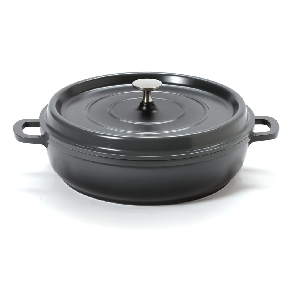 284-CA005GRBKCC 3 qt Ceramic Coated Aluminum Braising Pan, Gray