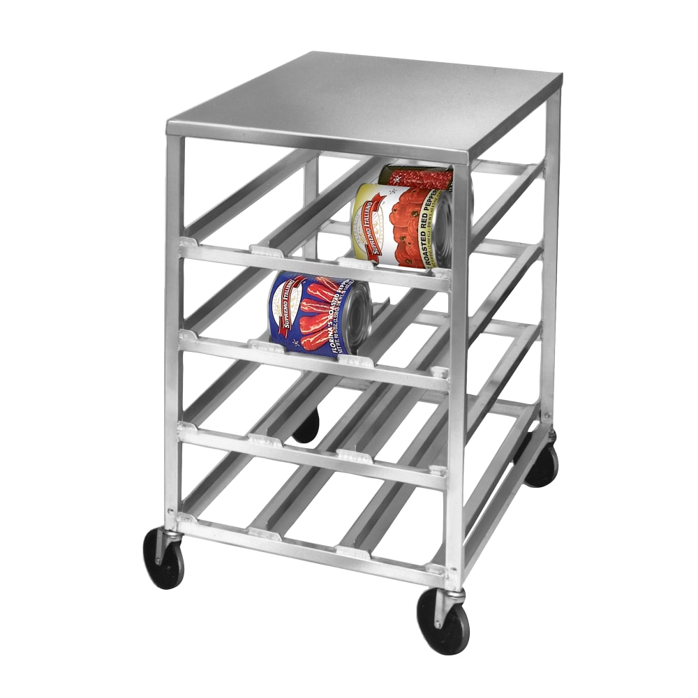 148-CSR4MP 43"H Mobile Can Rack w/ (72) #10 Capacity, Front Load