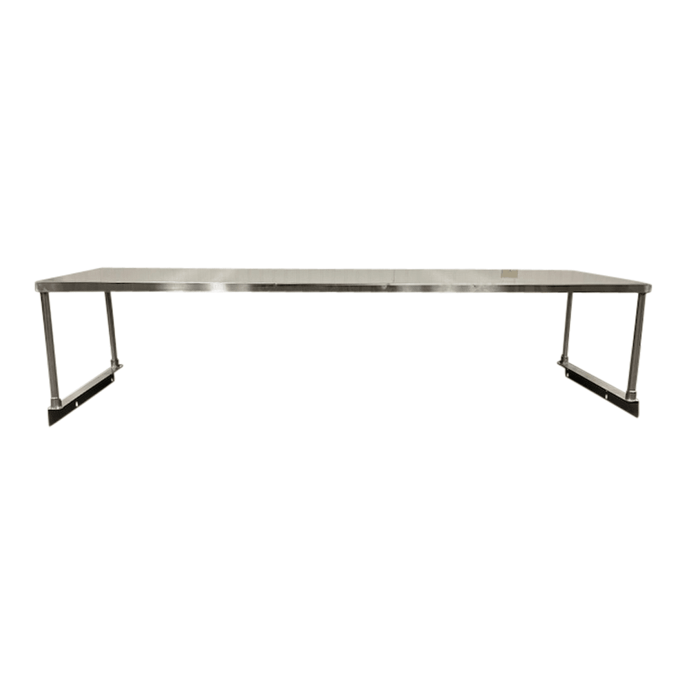 757-BVOS124 58"L Table Mount Shelf - 1 Deck, Side Mount, 12"W, Aluminum