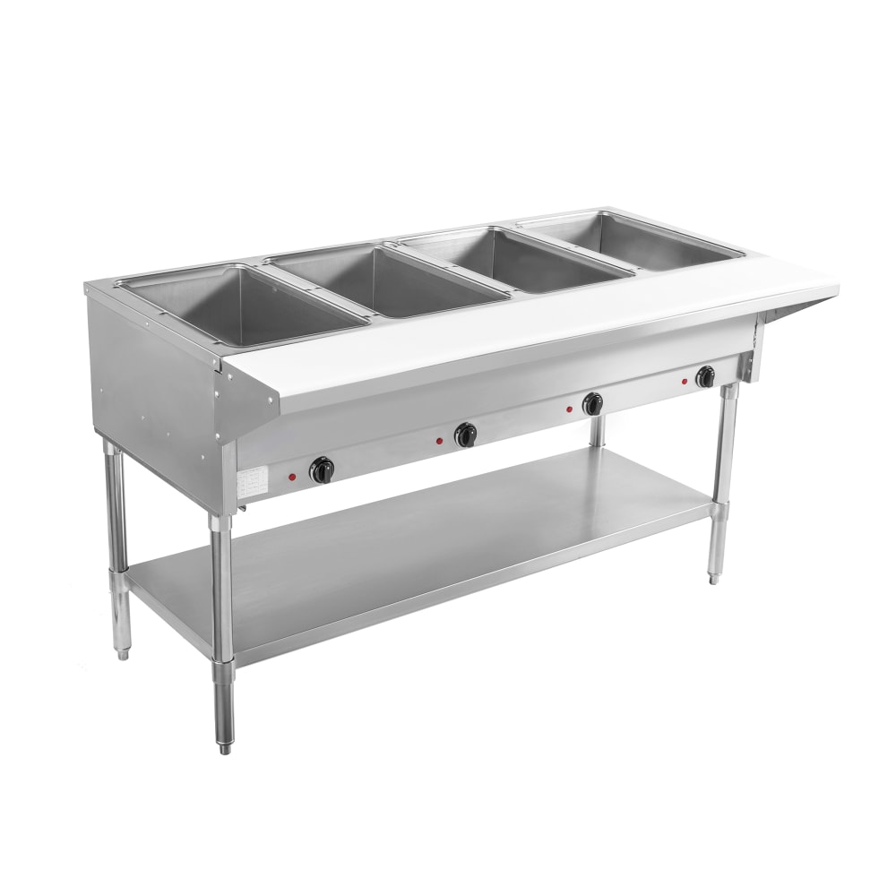 757-BVST4120 58" Hot Steam Table w/ (4) Wells & Undershelf, 120v