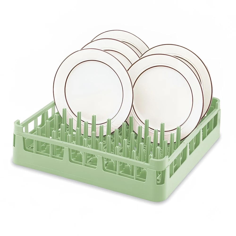 175-526721 Dishwasher Plate Rack - Full Size, 19 3/4x19 3/4" Green
