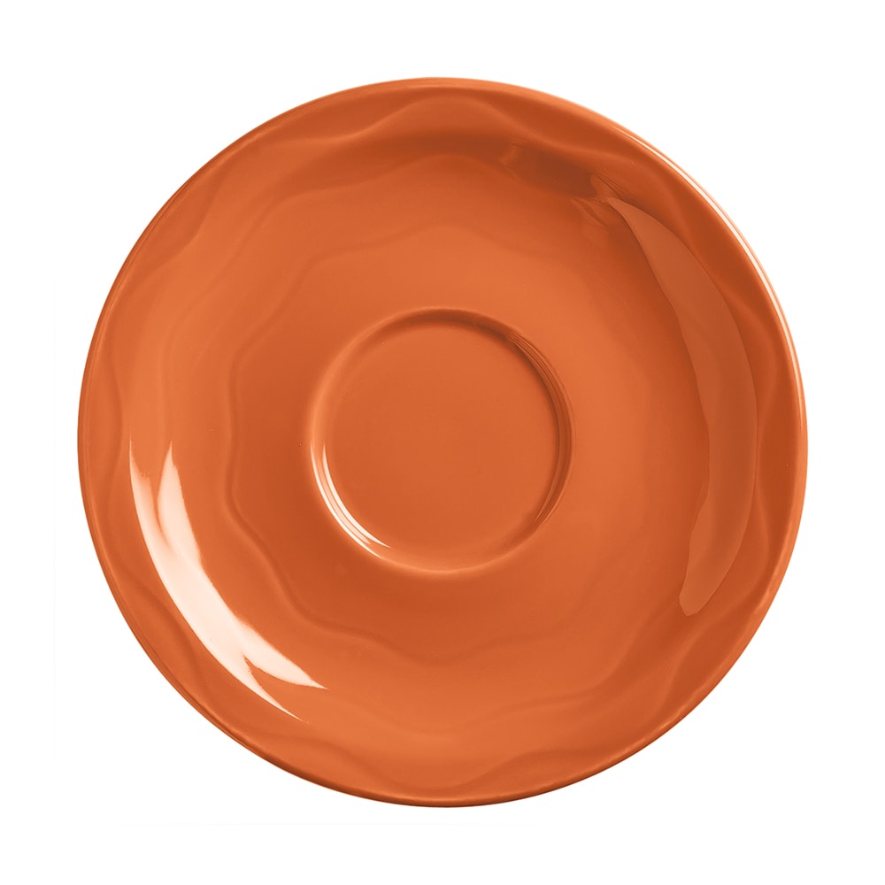 024-903034201 6 1/4" Round Cantina Saucer - Glazed, Cayenne