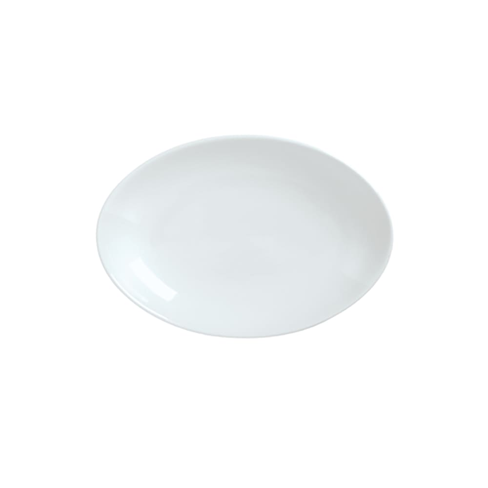 024-911194407 10-1/8" x 7" Oval Reflections Platter - Porcelain, Aluma White