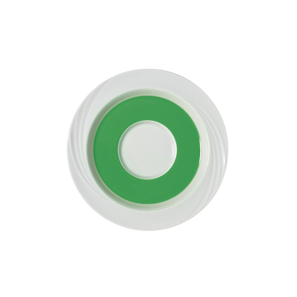 024-918713062942 6 5/8" Round Schonwald Saucer - Donna Senior, Porcelain, White/Green