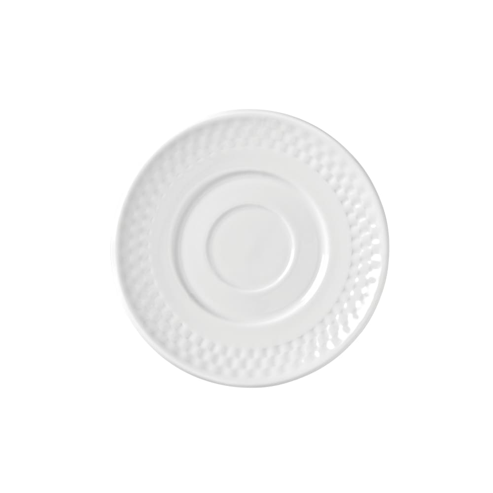 024-999013500 6" Round Eos Constellation Saucer - Porcelain, Lunar White