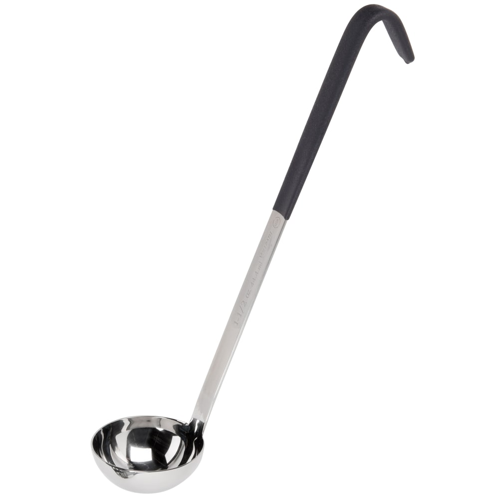 175-4981520 1 1/2 oz Jacob's Pride® Collection Ladle - Stainless Steel, Black Kool-Touch® Ha...