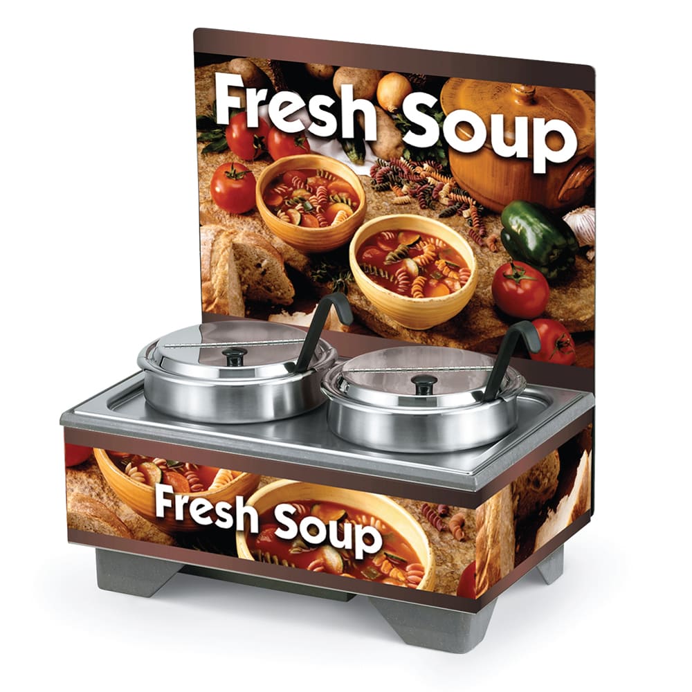 175-720202103 Full Size Soup Merchandiser Base - Country Kitchen, Menu Board, 7 qt Accessories, 1...