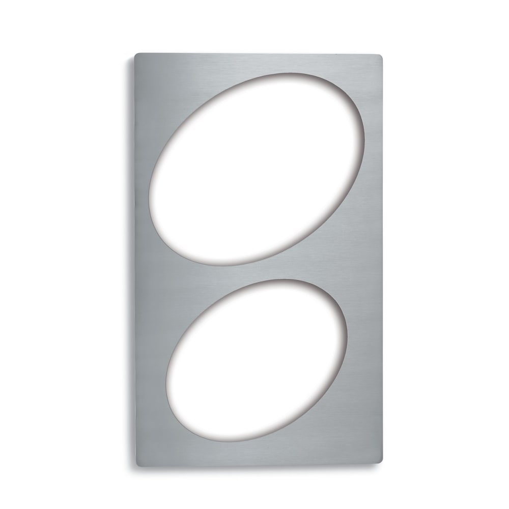 175-8243114 Miramar Template - For (1) 10" & (1) 12" Oval Au Gratin, 21 1/8" x...