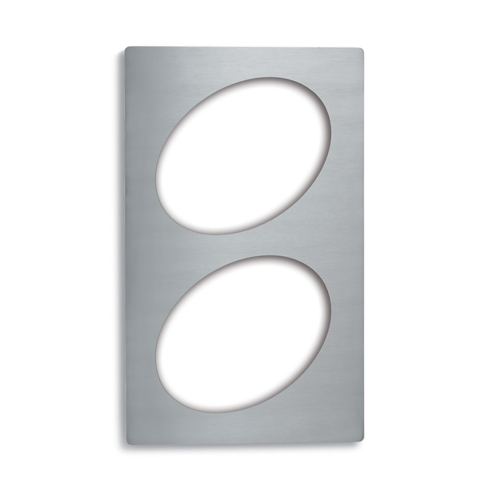 175-8243214 Miramar Template - For (2) 10" Oval Au Gratins, 21 1/8" x 12 3/4", Sta...