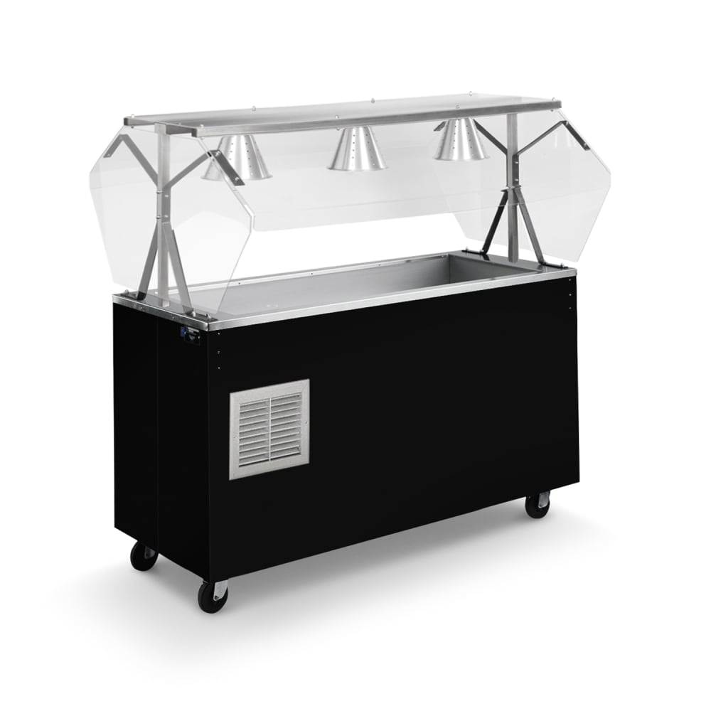 175-R38718 60" Affordable Portable™ Cold Food Bar - (4) Pan Capacity, Floor Model, Black