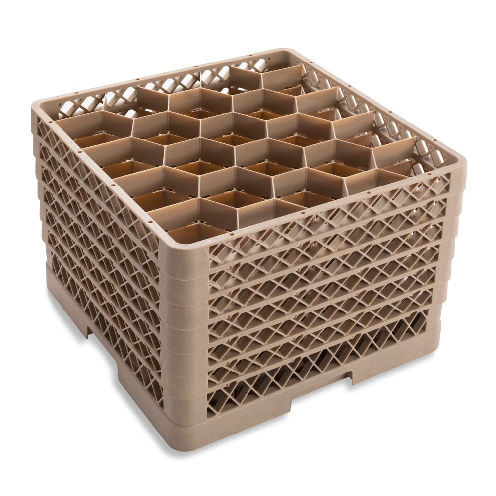 175-TR11GGGGGG Traex® Rack Max Full Size Glass Rack w/ (20) Compartments - (6) Extenders, Beige