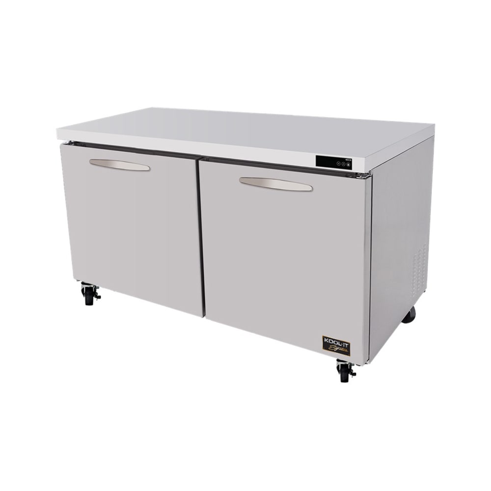 124-KUCR602 60" W Undercounter Refrigerator w/ (2) Sections & (2) Doors, 115v