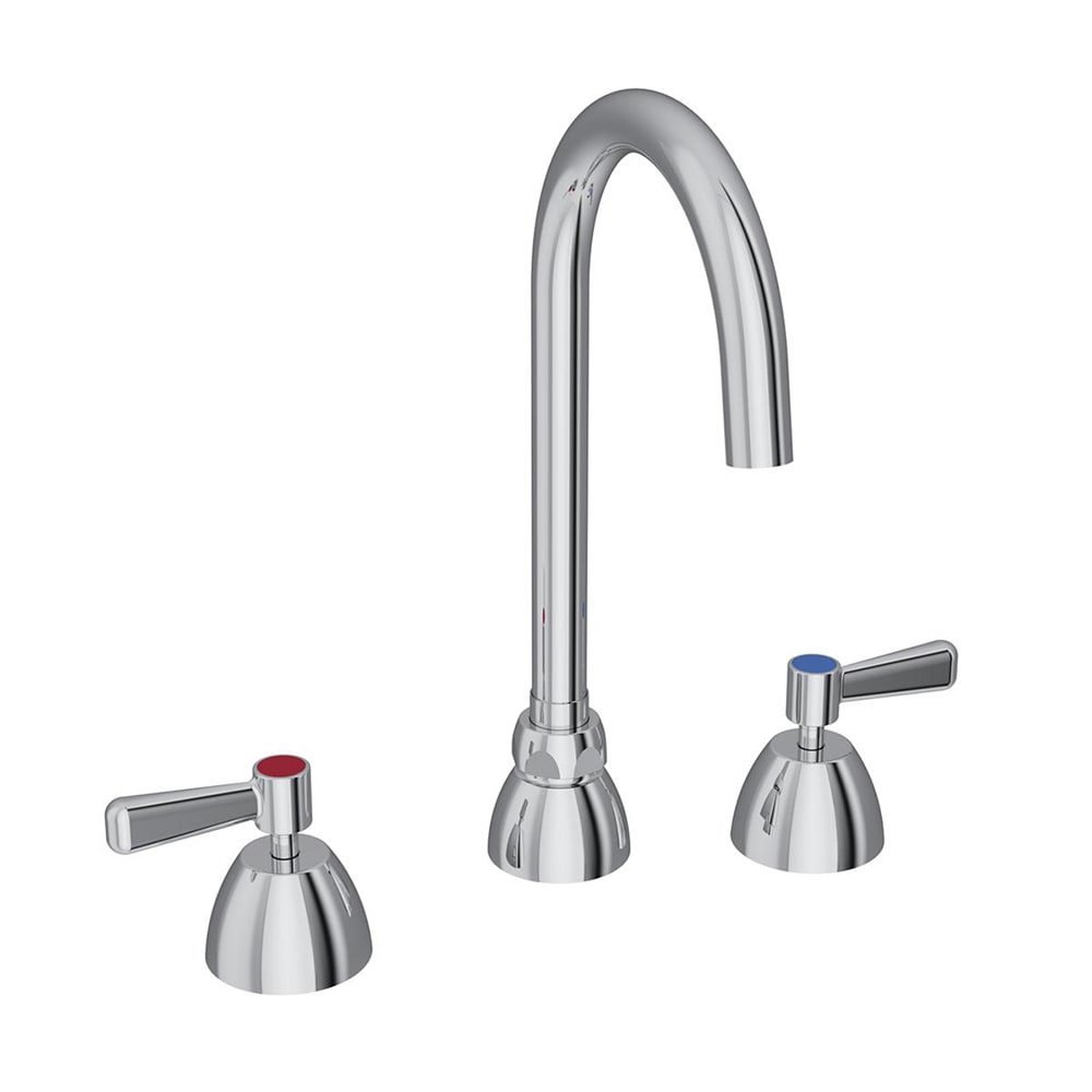 189-LK800GN05L2 Deck Mount Faucet w/ 5" Gooseneck Spout & 2" Wrist Blade Handles -...