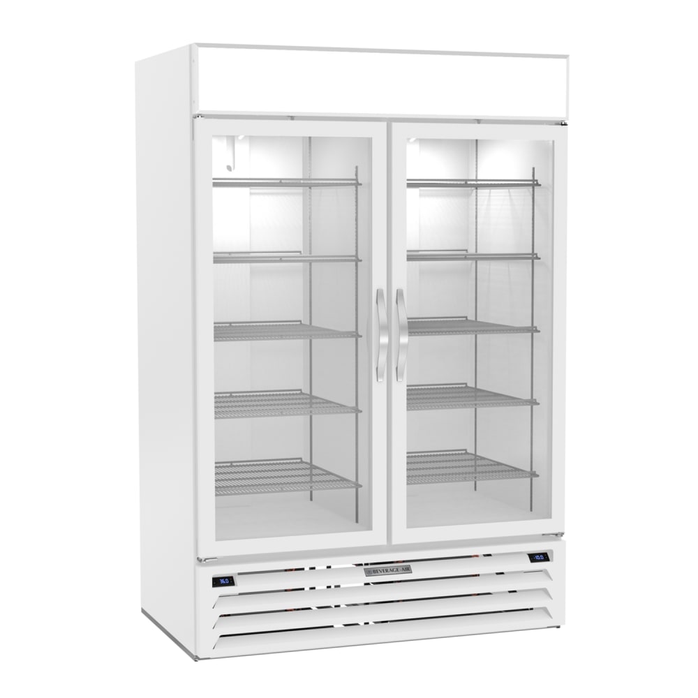 118-MMRF49HC1AWW 52" MarketMax™ Two Section Glass Door Merchandiser - (2) Left/Right Hinge D...