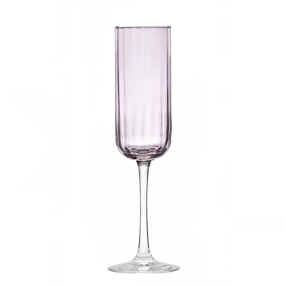 634-7403AG8N1P 7 1/2 oz Linear Color Flute Glass, Blush