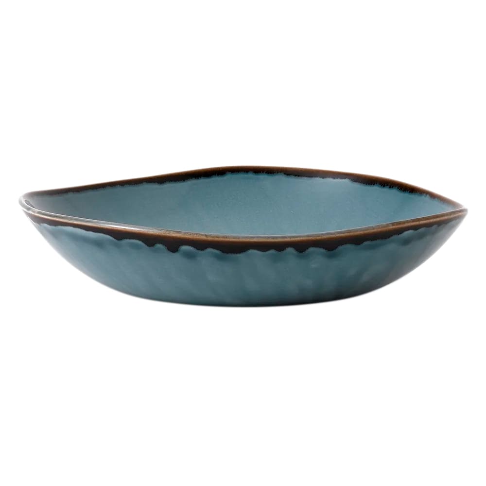 245-HBL38 38 oz Round Harvest Trace Bowl - Ceramic, Blue