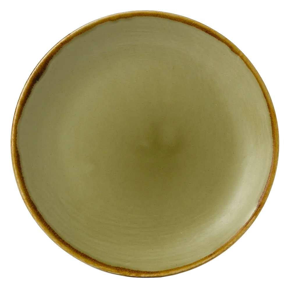 245-HG165 6 1/2" Round Harvest Plate - Ceramic, Green