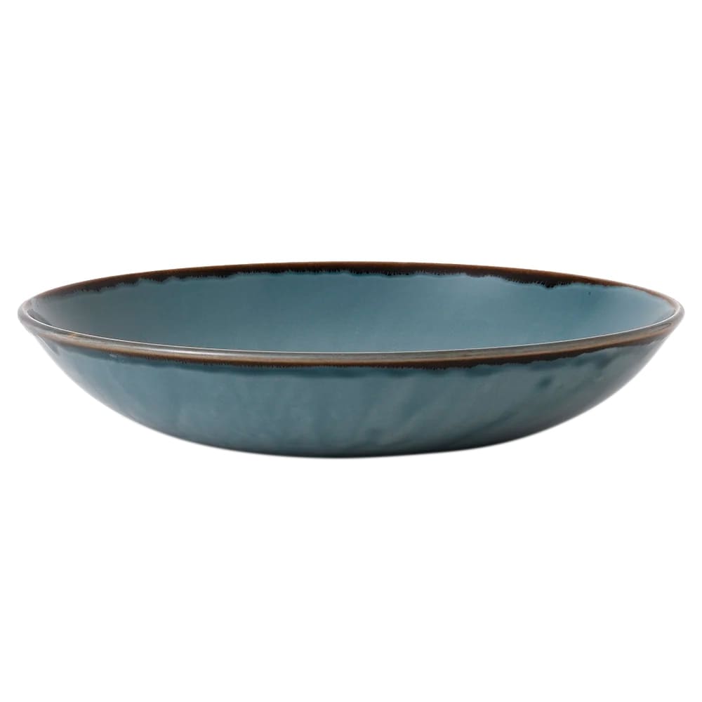 245-HBL24 40 oz Round Harvest Bowl - Ceramic, Blue