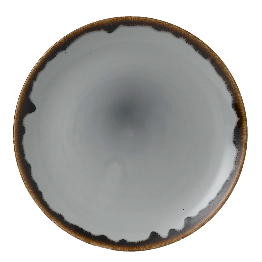 450-HG102 10 1/4" Round Harvest Plate - Ceramic, Gray