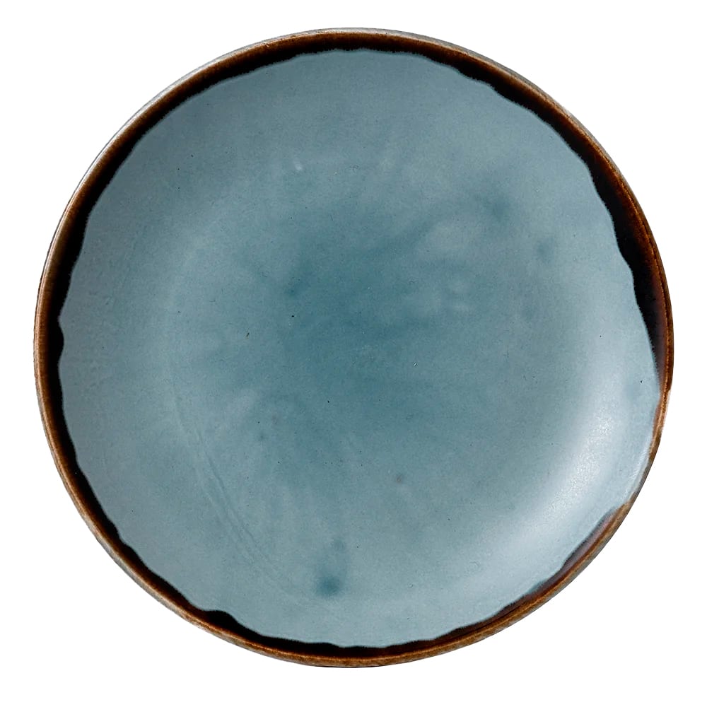 245-HBL16 6 1/2" Round Harvest Plate - Ceramic, Blue
