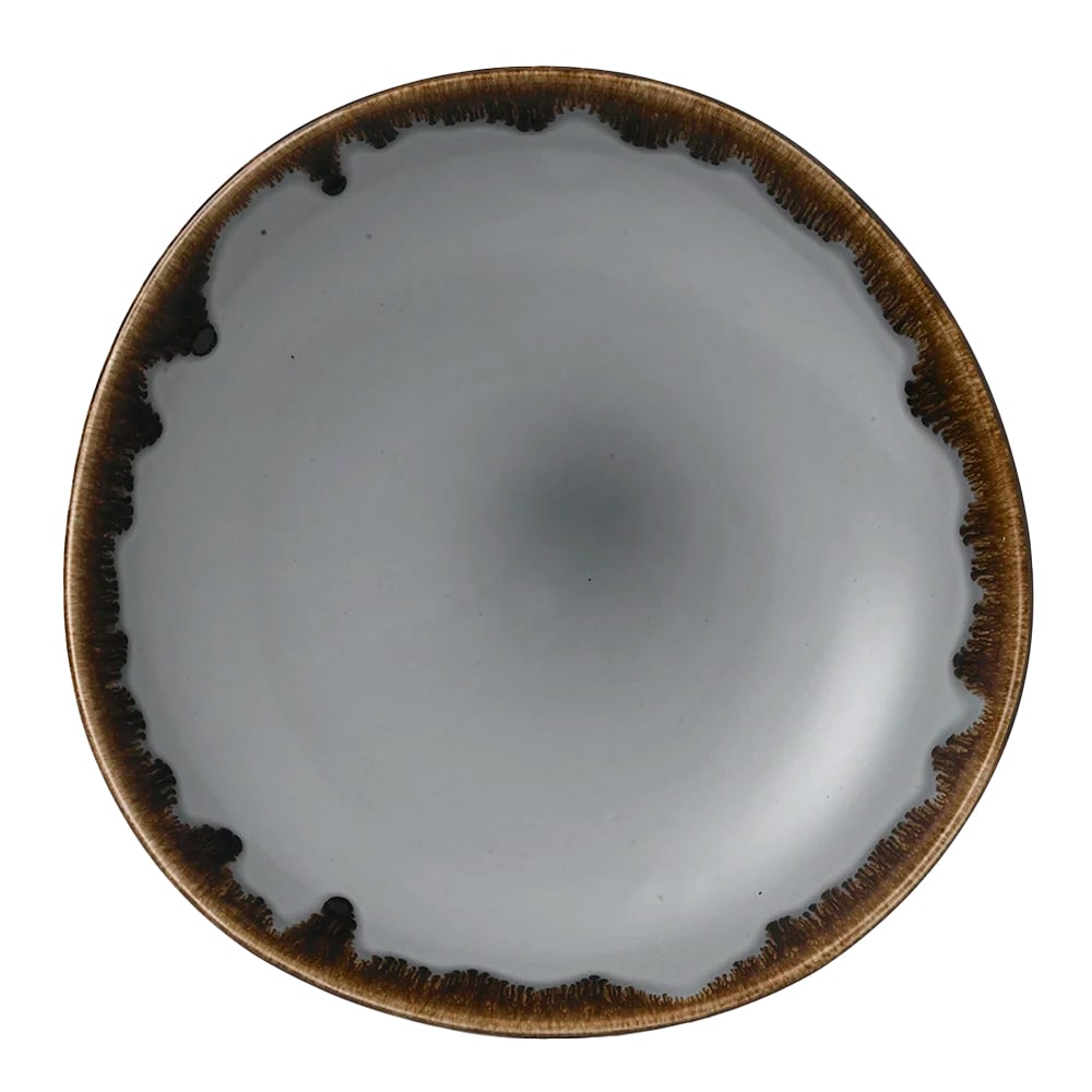 450-HG978 38 oz Round Harvest Organic Bowl - Ceramic, Gray