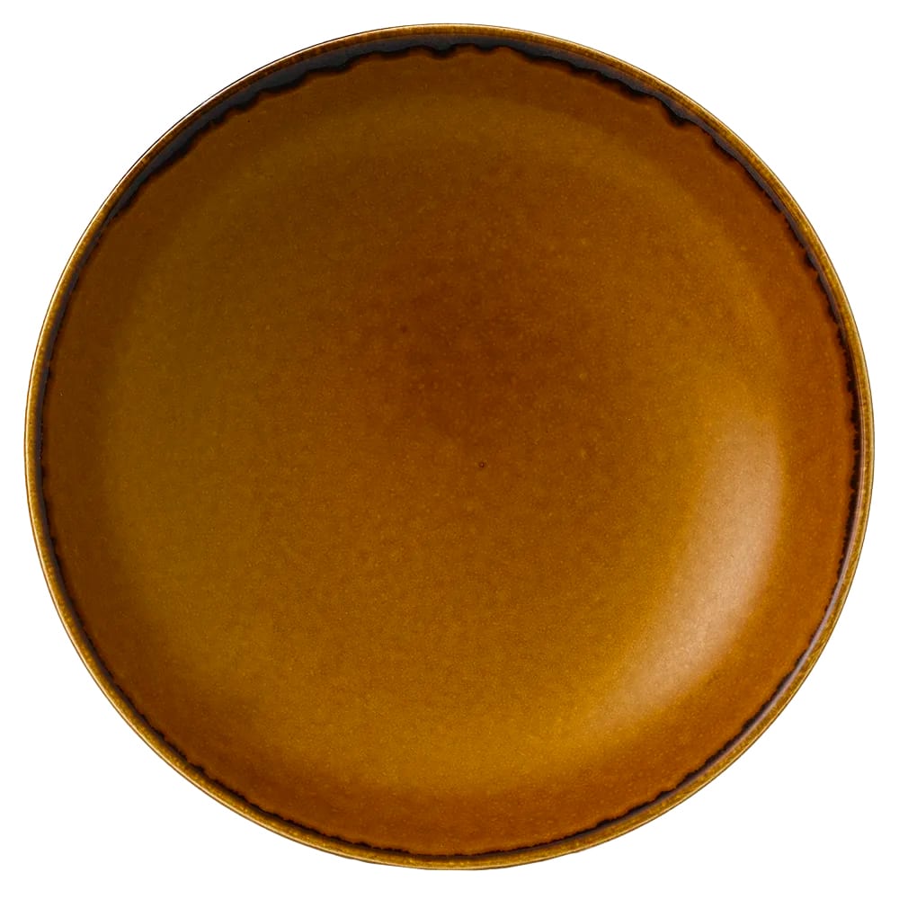 245-HB248 40 oz Round Harvest Bowl - Ceramic, Brown