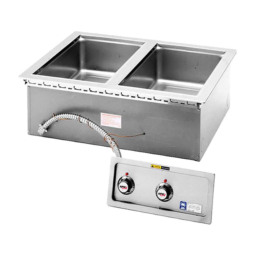 011-HFW2S208 Drop-In Hot Food Well w/ (2) Full Size Pan Capacity, 208v/1ph