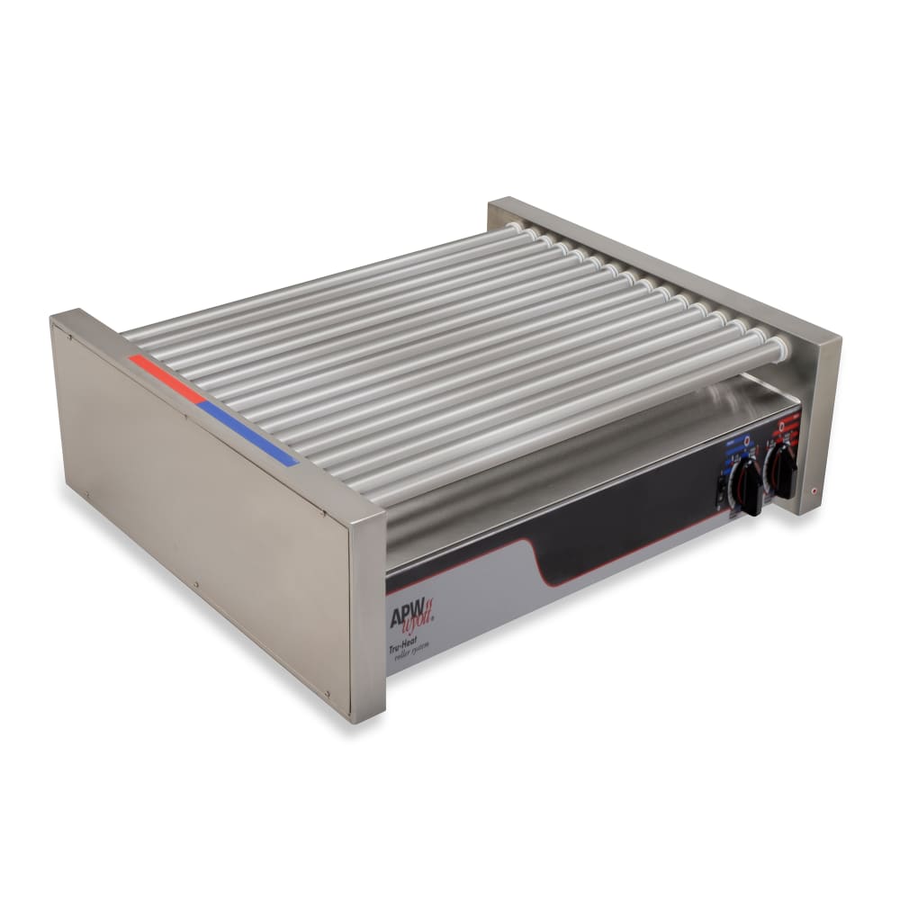 011-HRS31120 X*PERT™ 30 Hot Dog Roller Grill w/ Manual Controls - Flat Top, 120v