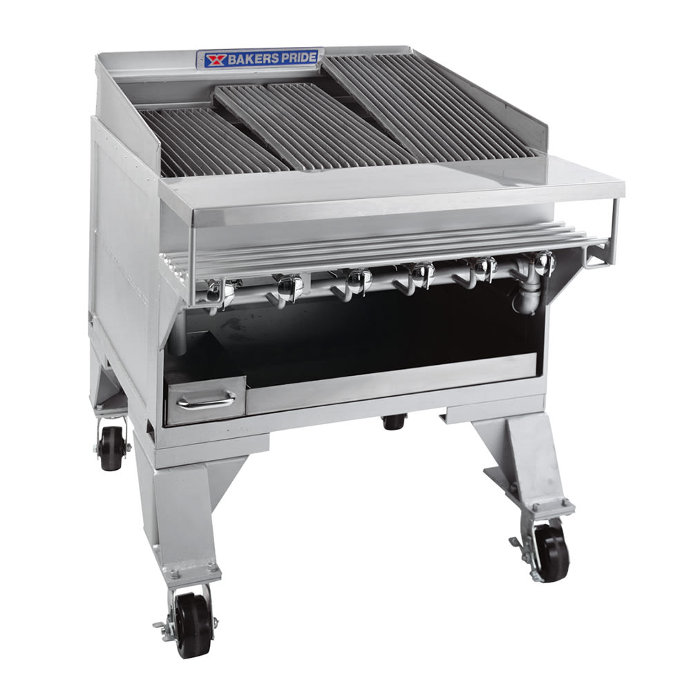 455-CH6NG 31 1/2" Gas Charbroiler w/ Cast Iron Grates, Natural Gas