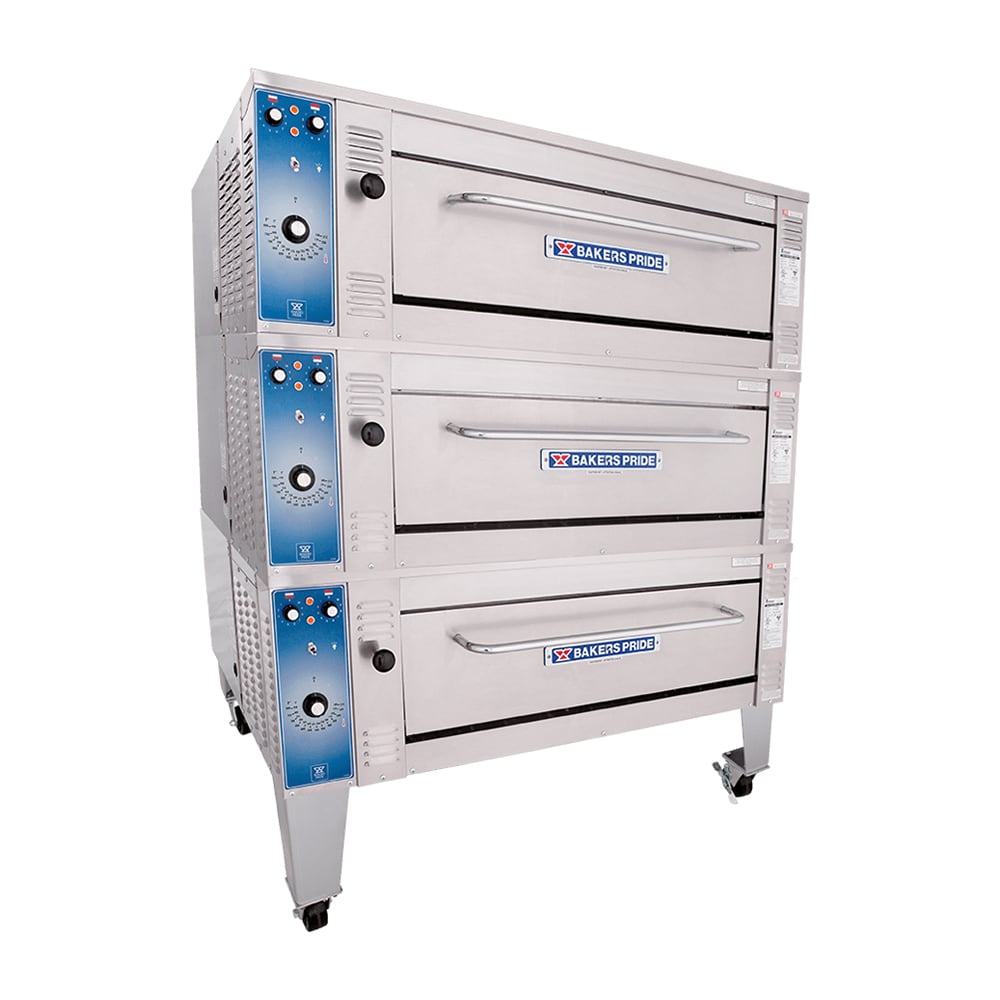 455-EP3838362081 Super Deck Floor Model Triple Pizza Deck Oven - 208v
