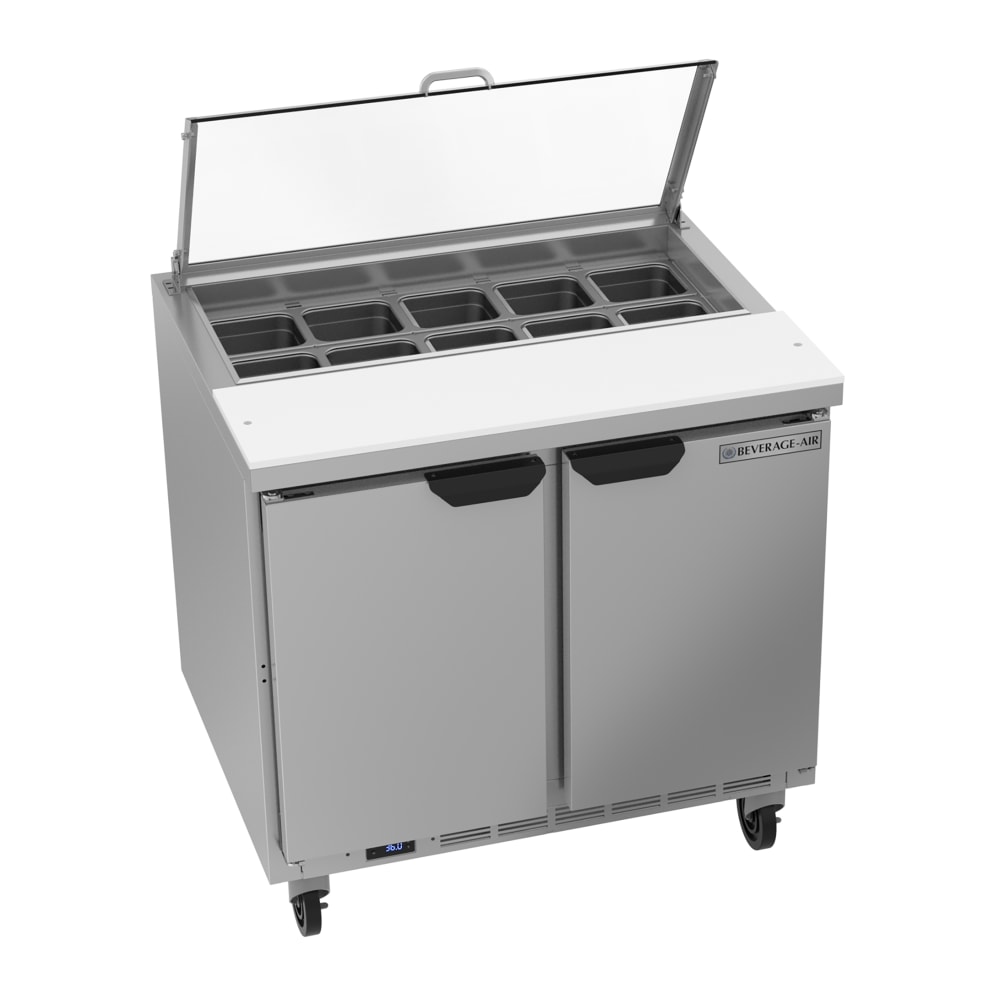 118-SPE36HC10CL 36" Hydrocarbon Series Sandwich/Salad Prep Table w/ Refrigerated Base, 115v