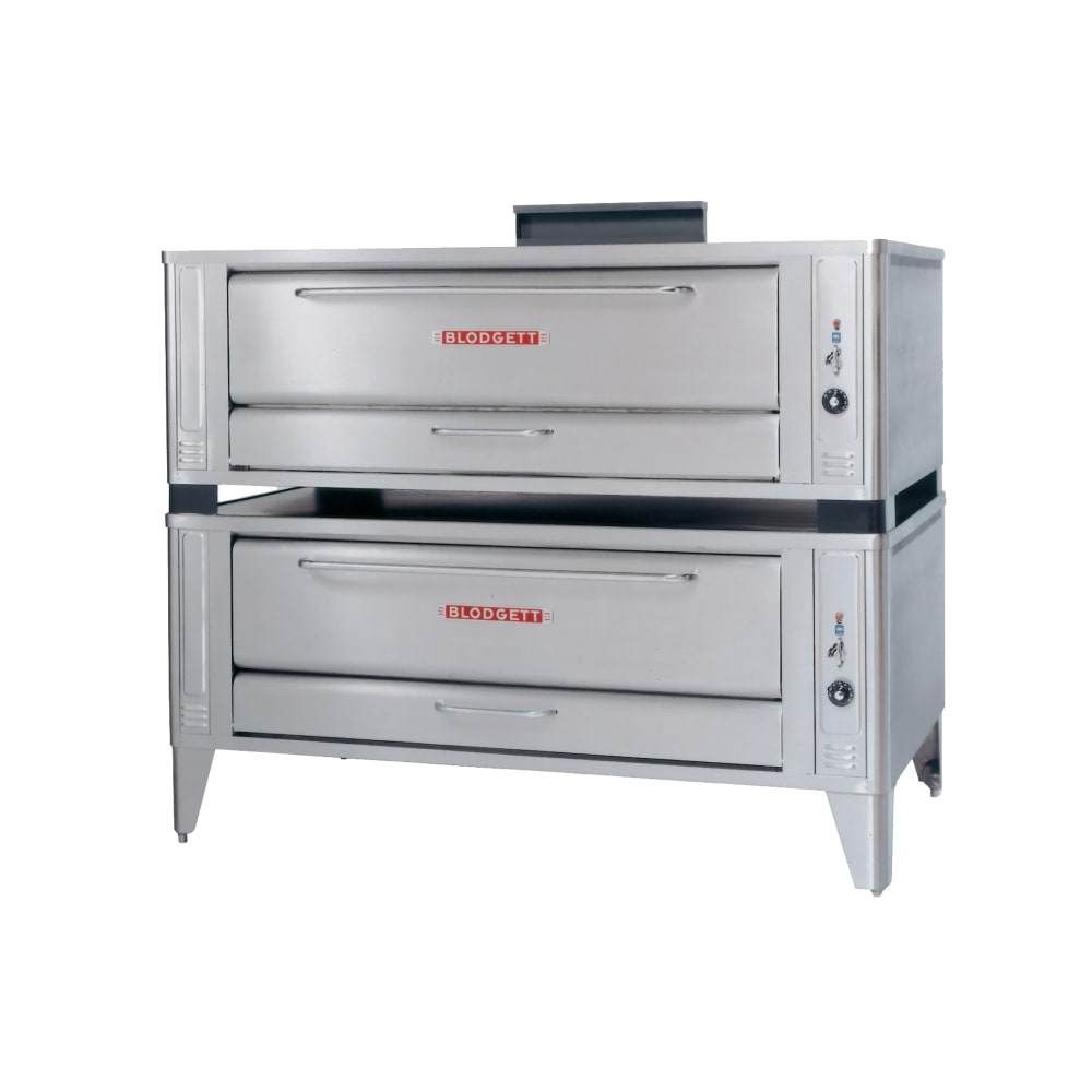 015-1060DOUBLENG Floor Model Double Pizza Deck Oven - Natural Gas
