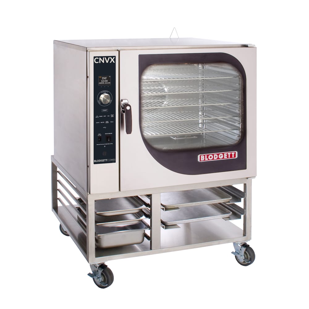 015-CNVX14EADDL2083 Single Full Size Electric Convection Oven - Stacking Hardware & Casters,...