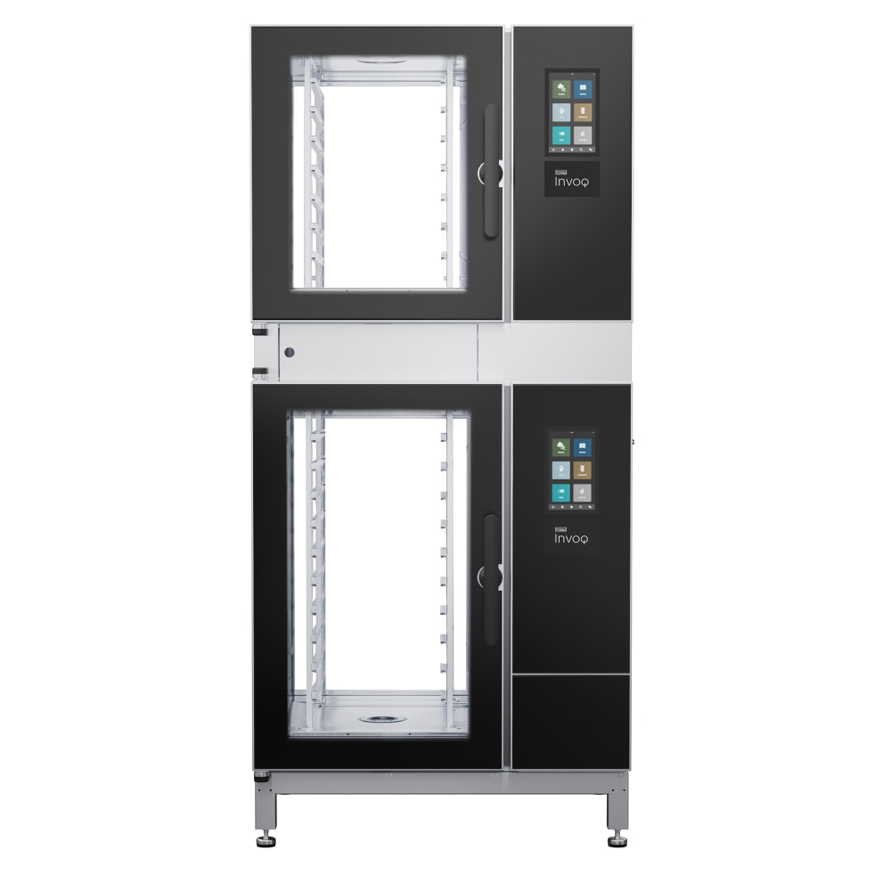 015-INV61BE101BEPT83 INVOQ Double Full Size Pass-Thru Combi Oven - Boiler & Injection, 208v/3...