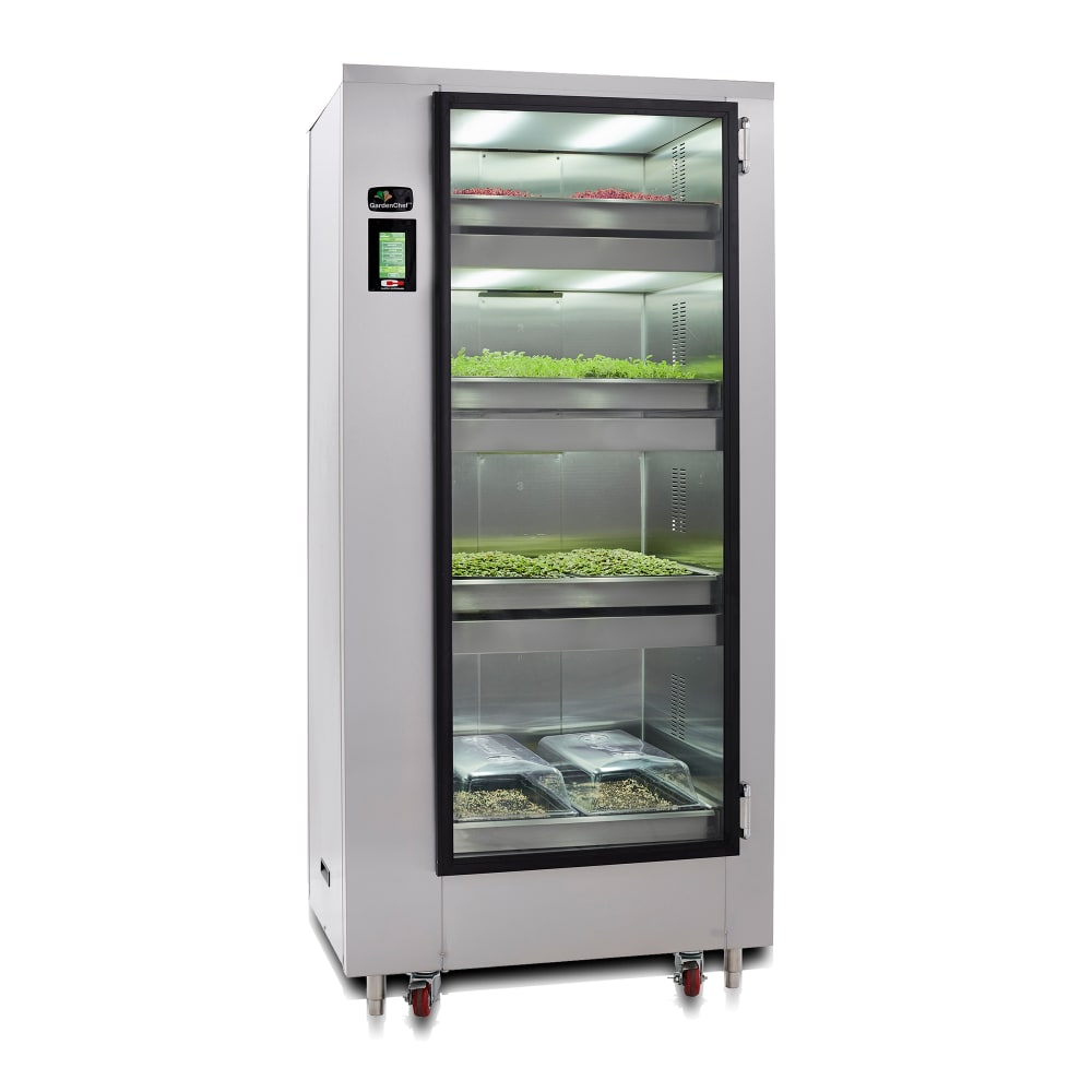 503-GC41 Full Height Non-Insulated Mobile Growing Cabinet w/ (8) Growing Flat Capacity, 120v