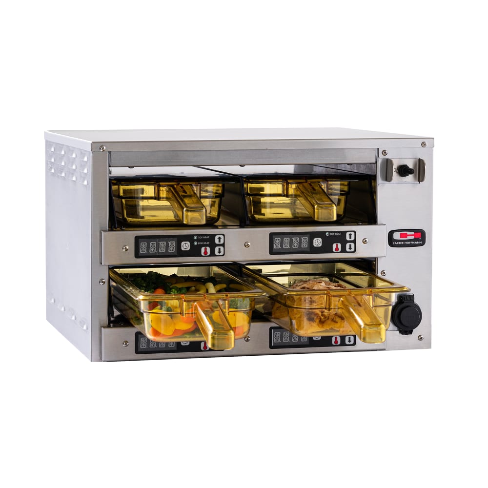 503-M223S2T 18.87"W Freestanding Warming Unit w/ (2) 12" Compartments, 120v